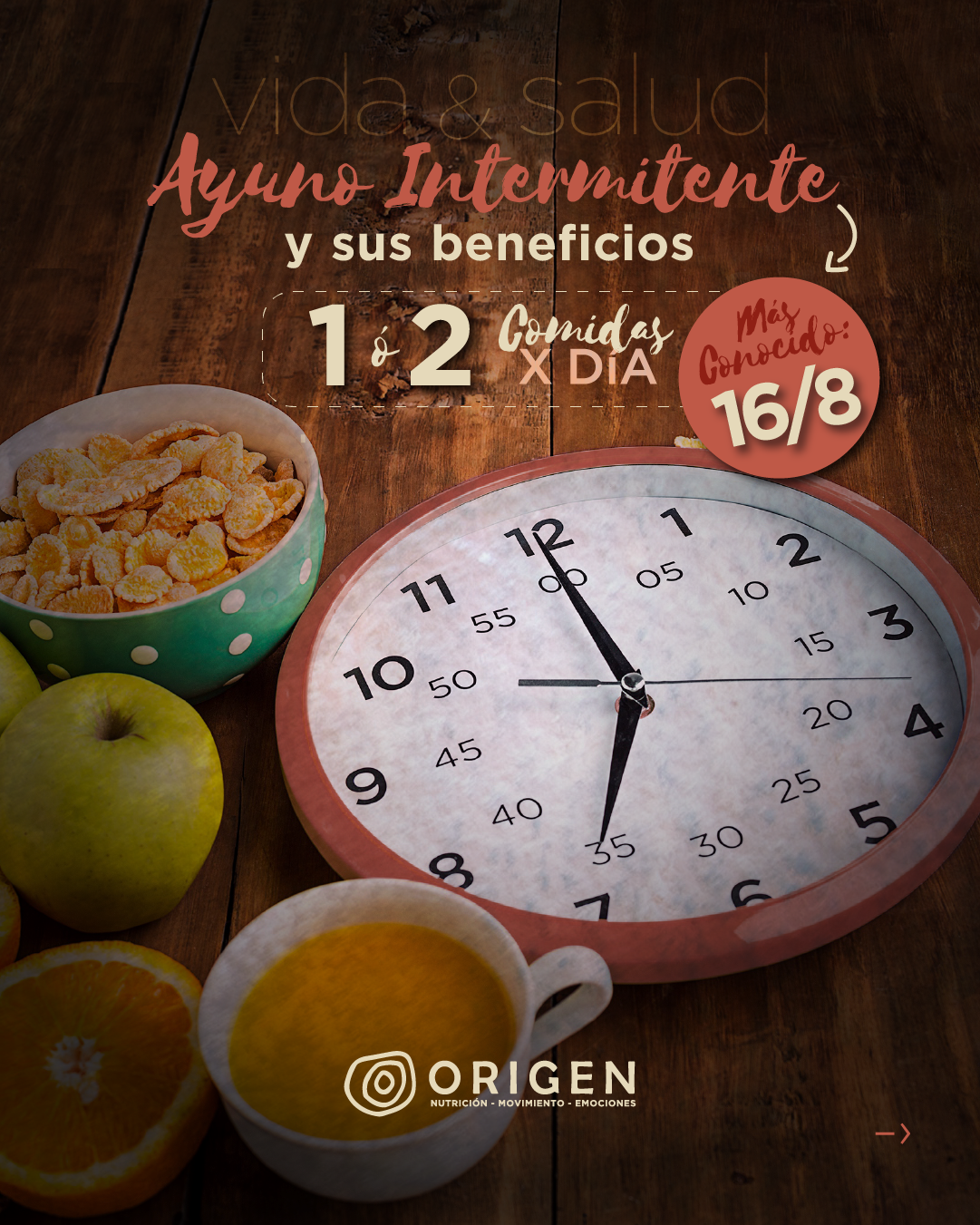 Diseño de carrusel Beneficios del Ayuno