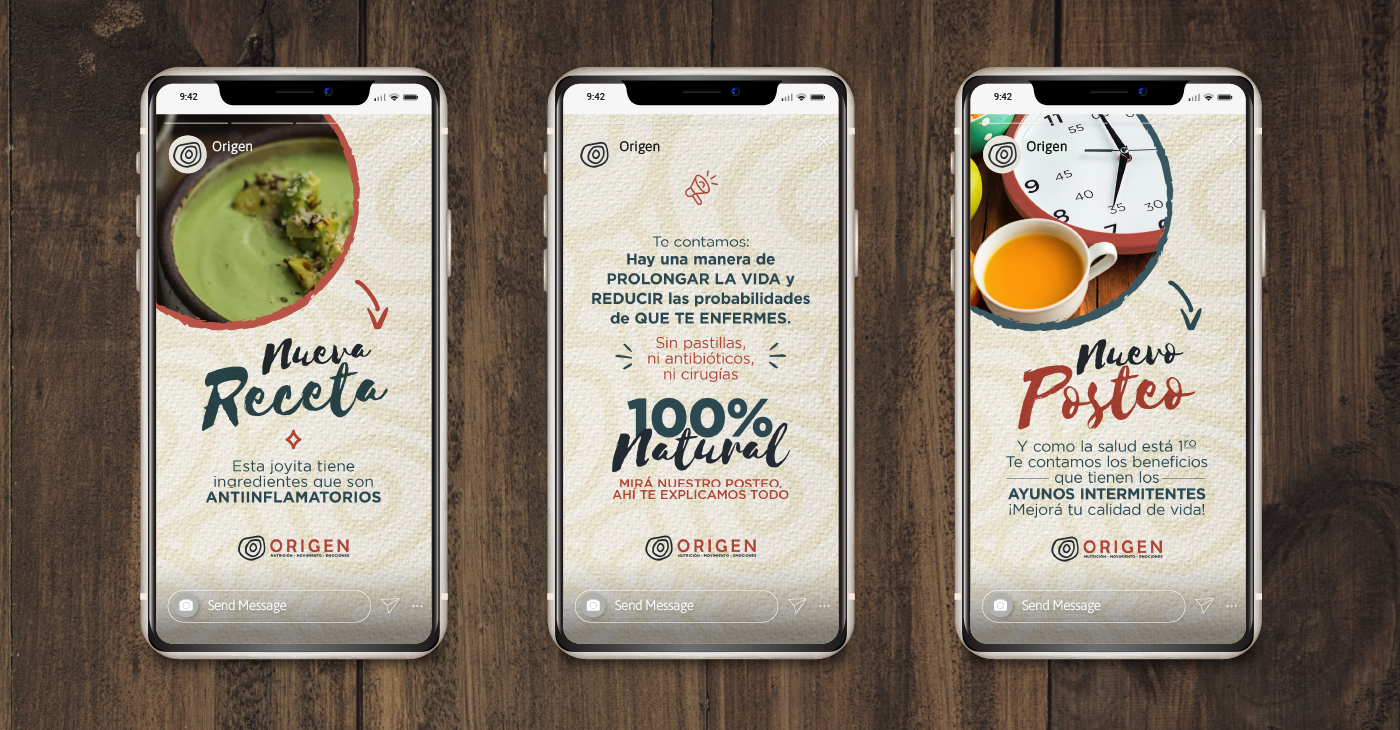 Diseño de historias para Instagram. Publicitando posteos. Branding digital.